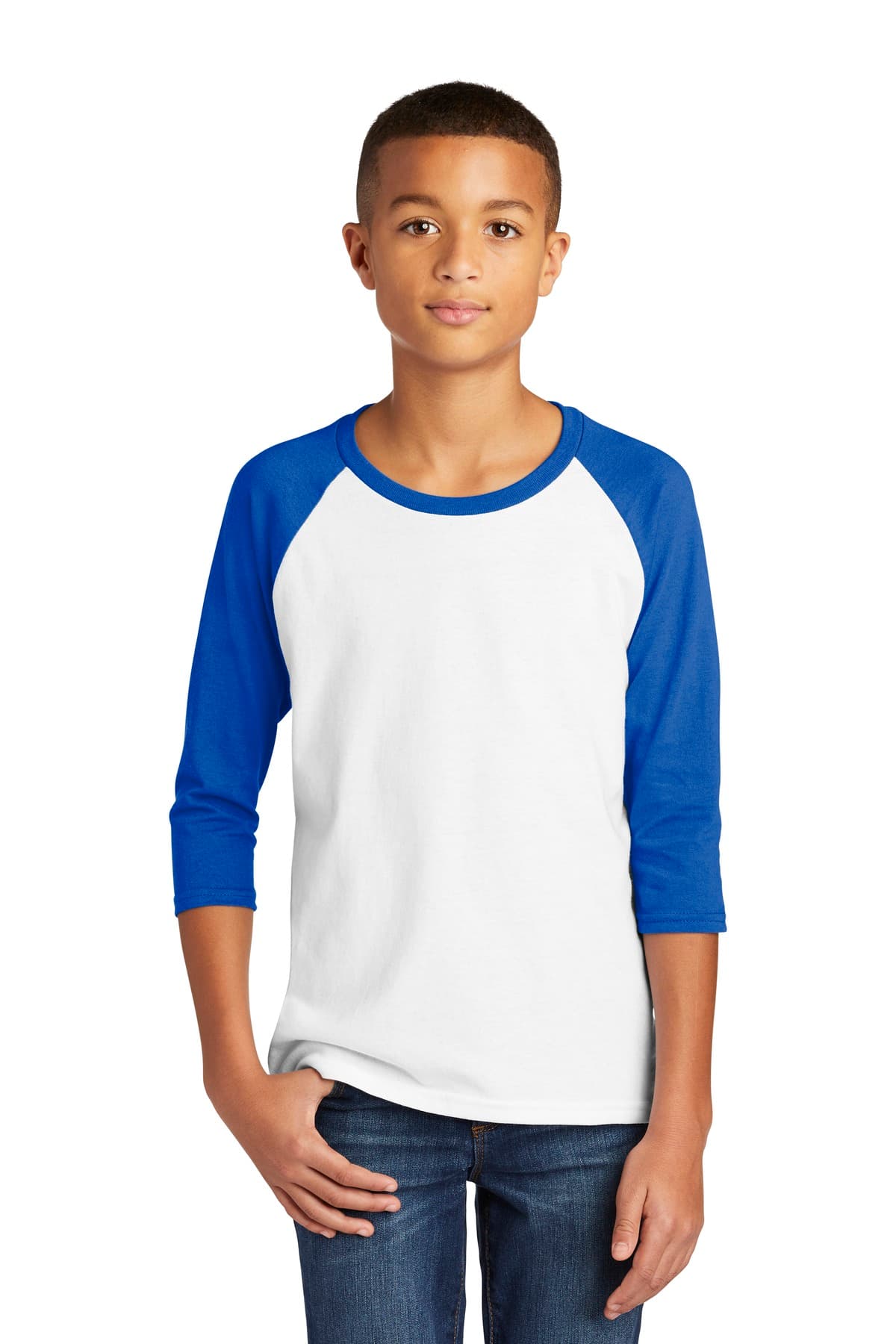 DISCONTINUED Gildan  Heavy Cotton  Youth 3/4-Sleeve Raglan T-Shirt. 5700B