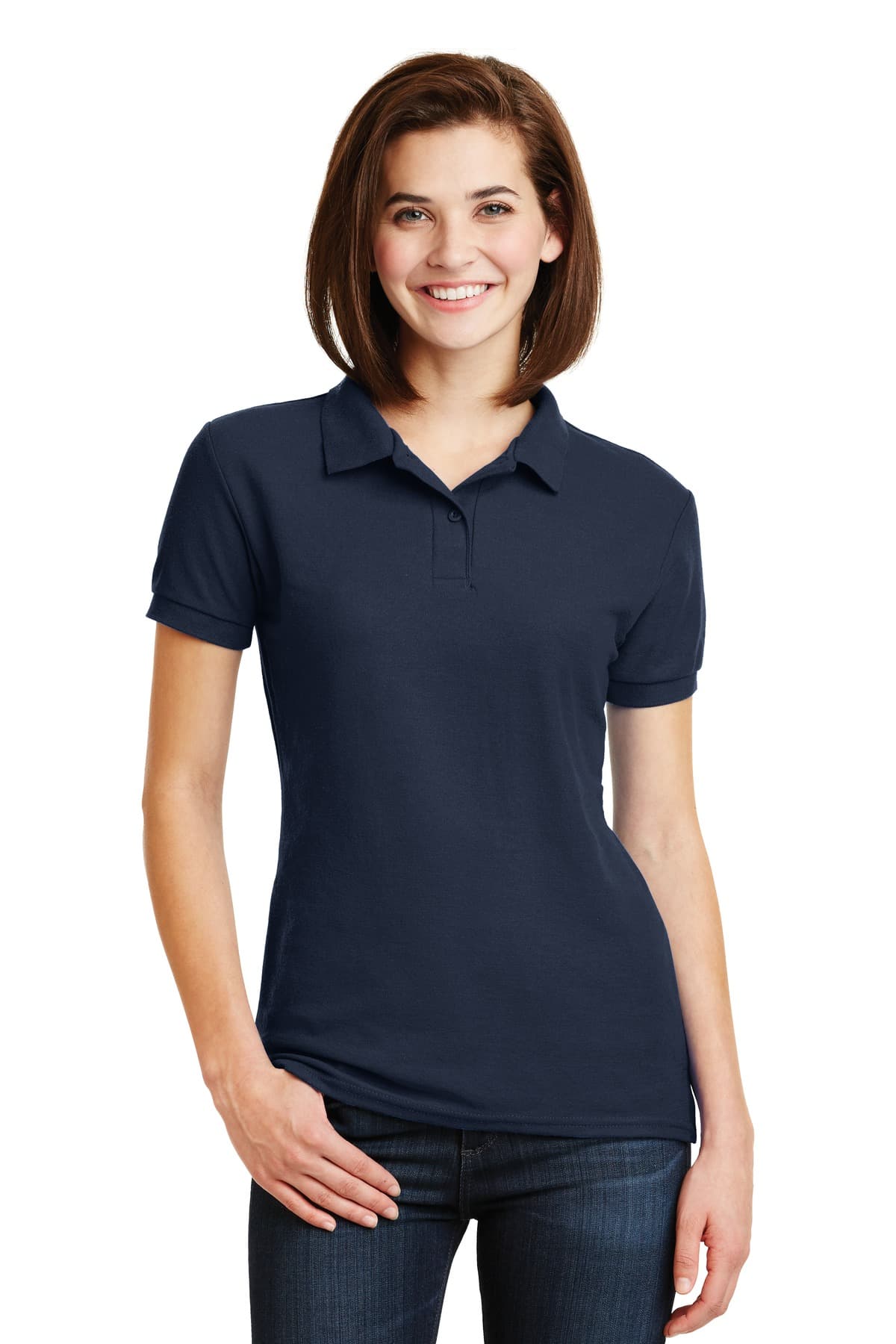 DISCONTINUED Gildan Ladies DryBlend 6-Ounce Double Pique Sport Shirt. 72800L