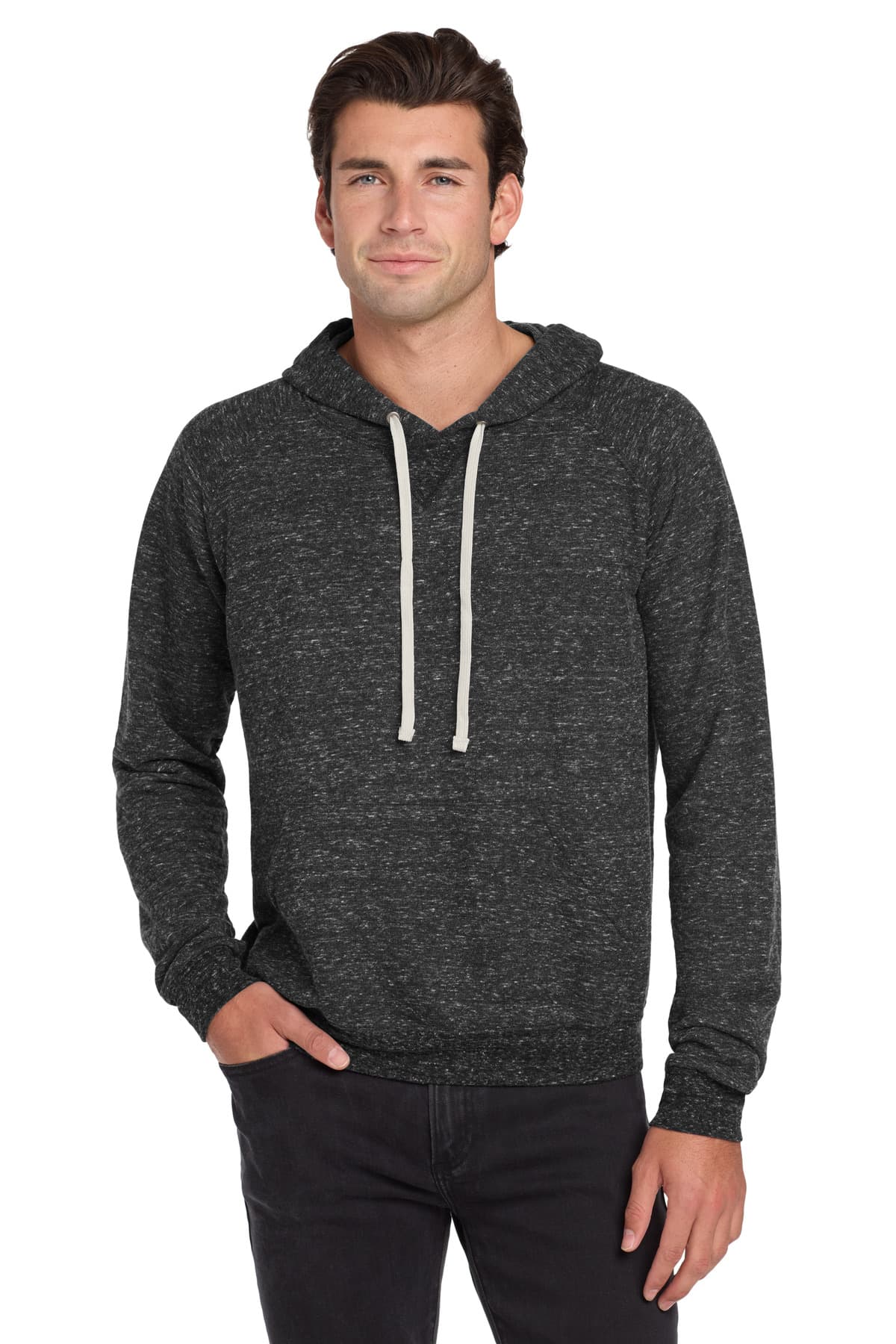 DISCONTINUED Jerzees  Snow Heather French Terry Raglan Hoodie 90M