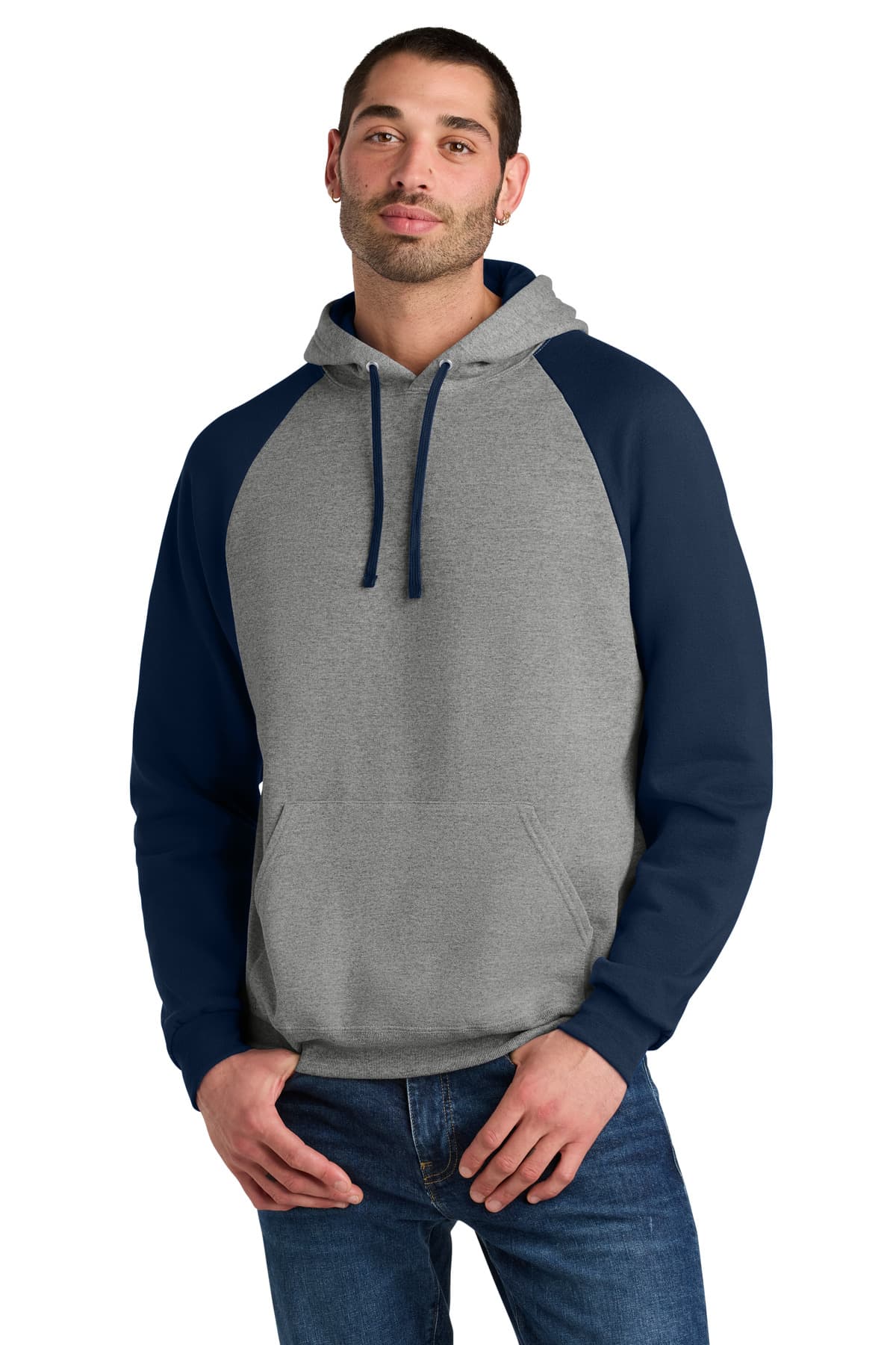 Jerzees Unisex NuBlend Colorblock Raglan Hoodie Sweatshirt 96C