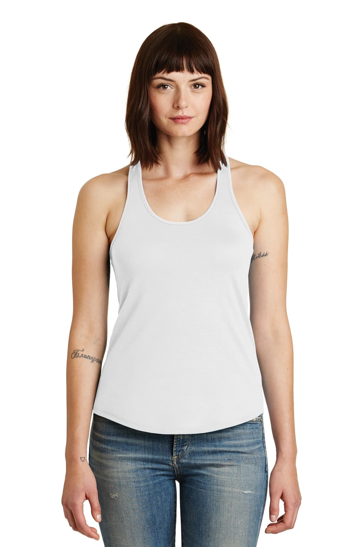 DISCONTINUED Alternative Women's Shirttail Satin Jersey Tank. AA4031
