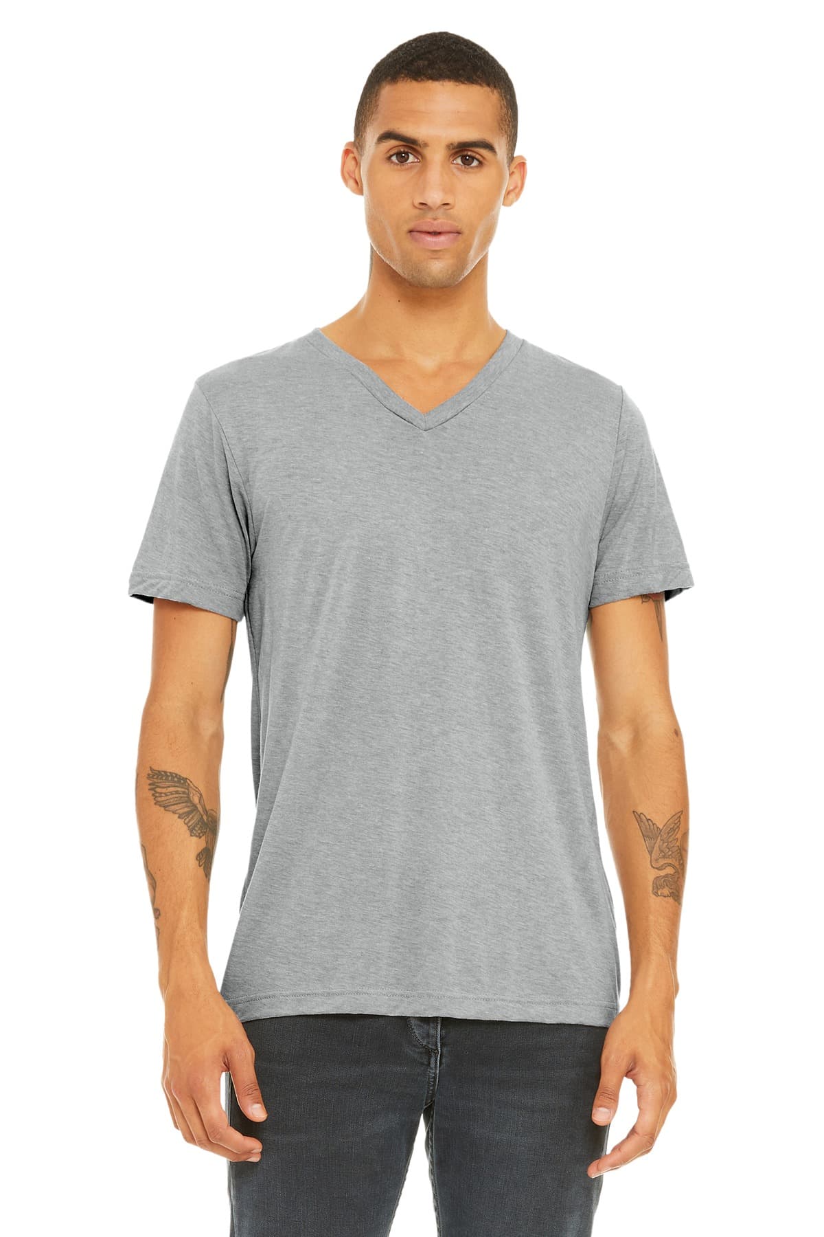 BELLA+CANVAS Unisex Triblend Short Sleeve V-Neck Tee. BC3415