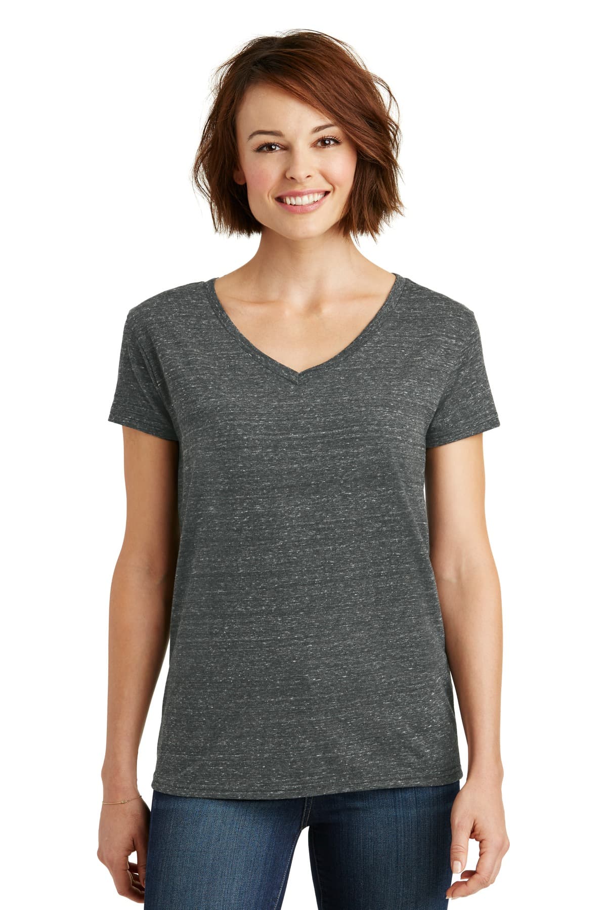 DISCONTINUED District  Women's Cosmic V-Neck Tee. DM465