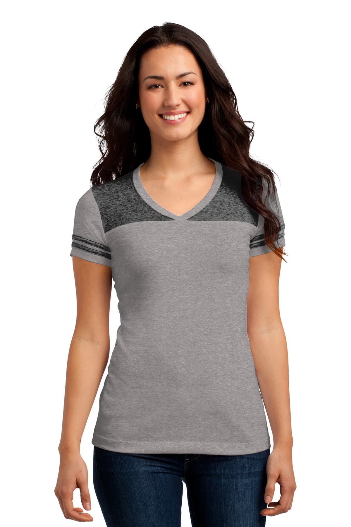 DISCONTINUED District Juniors Varsity V-Neck Tee. DT264