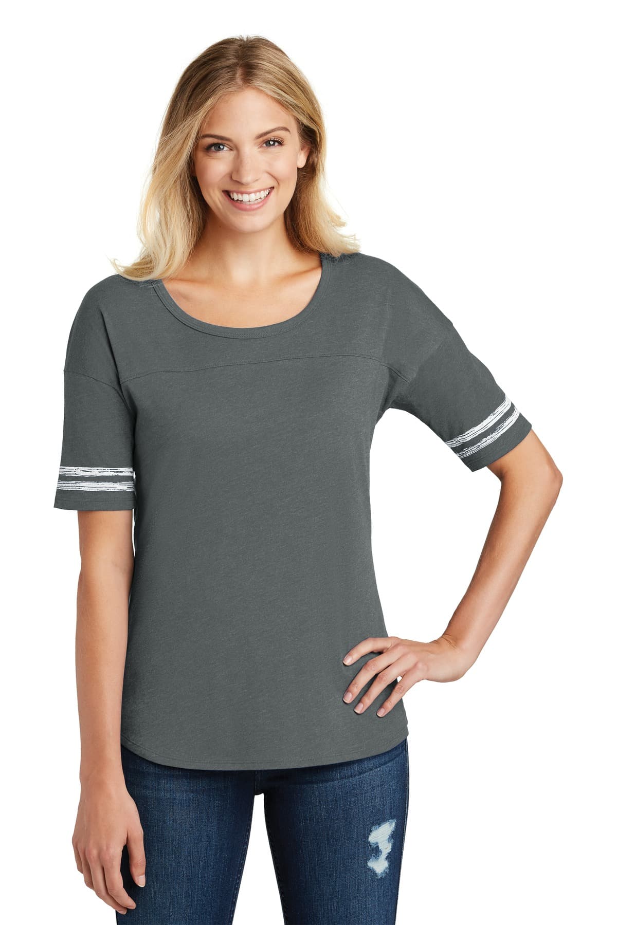 DISCONTINUED District   Women's Scorecard Tee. DT487