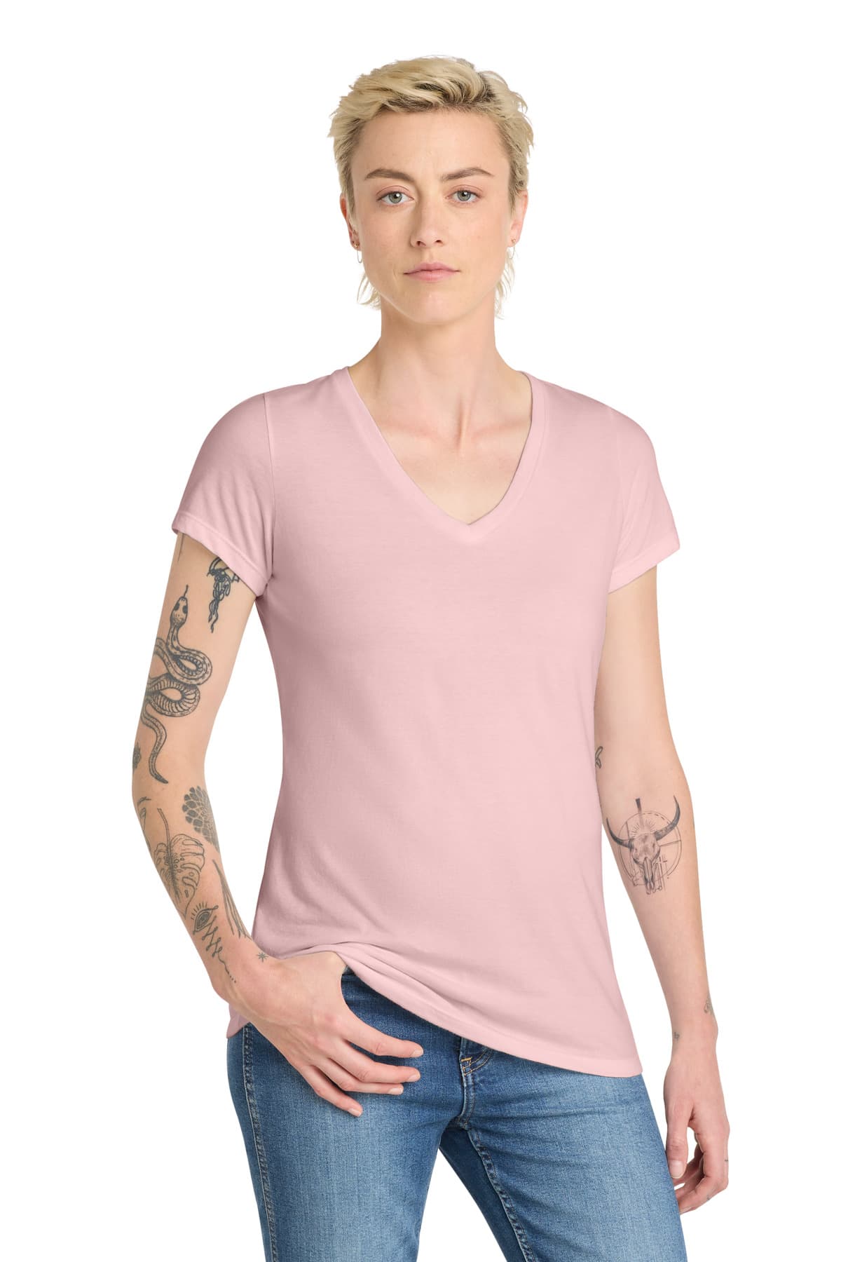 District  Women's Very Important Tee  V-Neck. DT6503