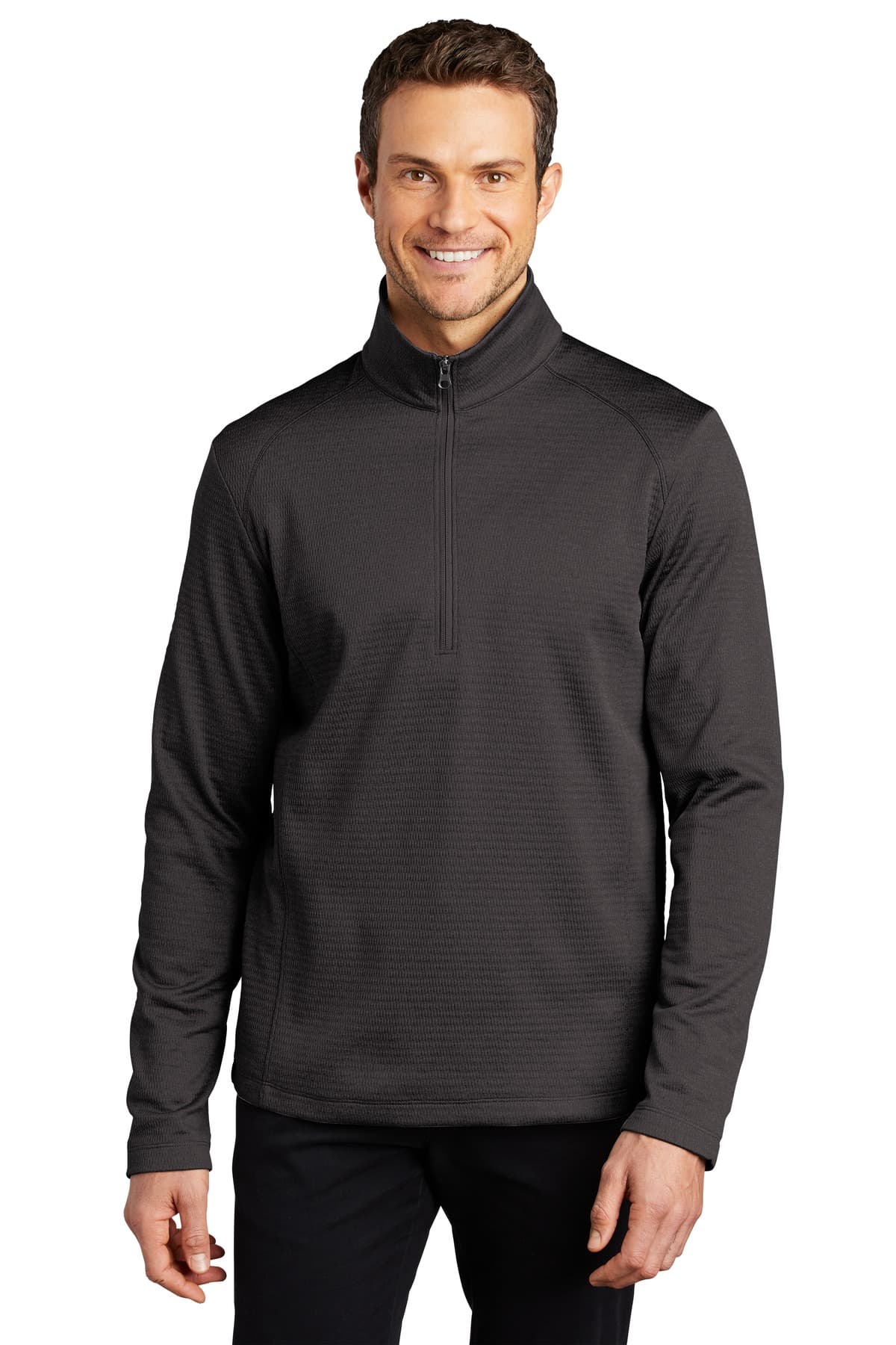 DISCONTINUED Port Authority  Diamond Heather Fleece 1/4-Zip Pullover F248