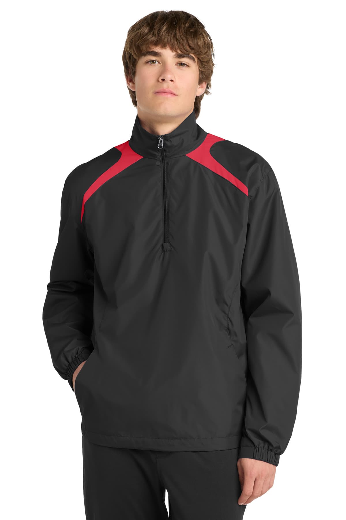 DISCONTINUED Sport-Tek 1/2-Zip Wind Shirt. JST75