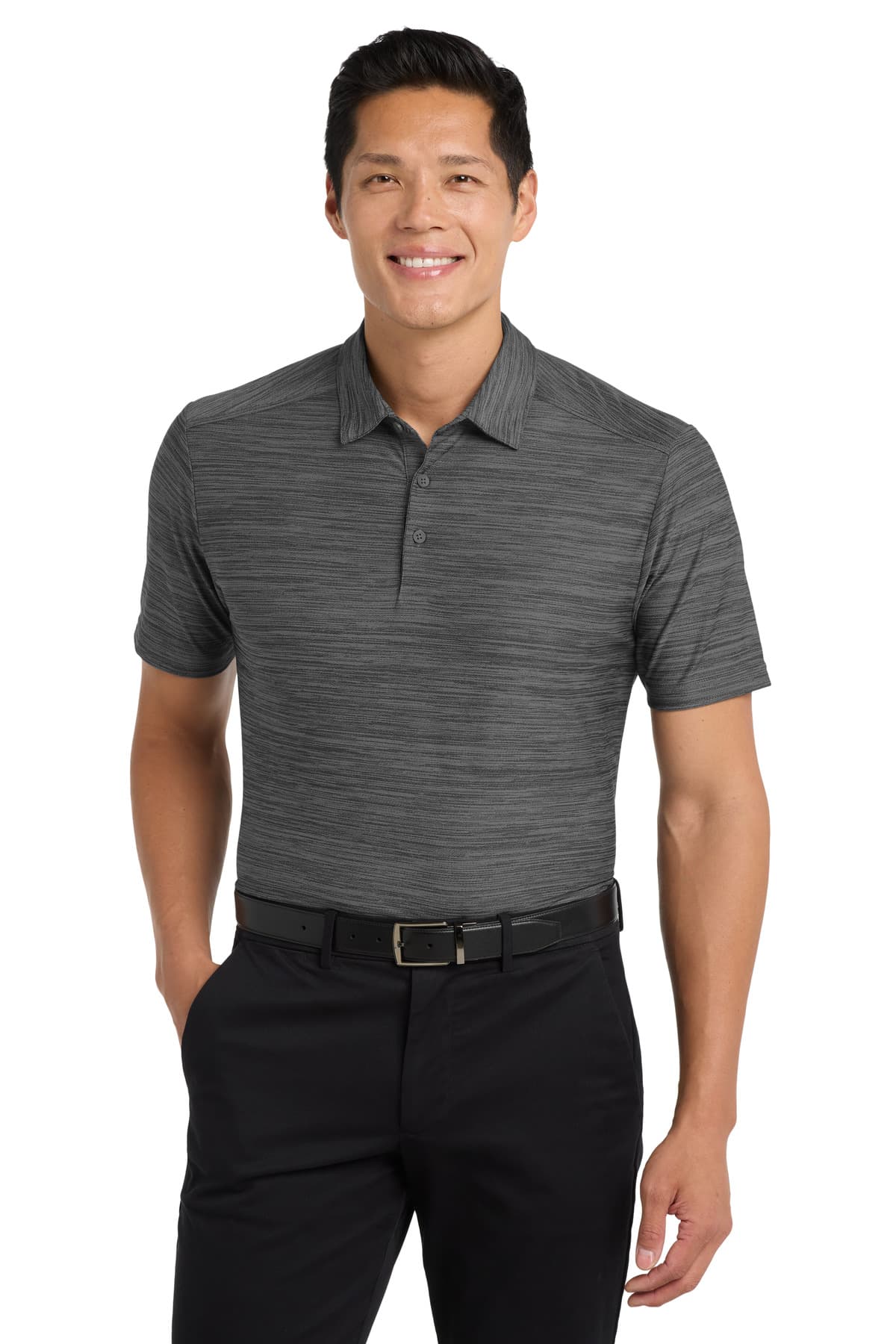 DISCONTINUED Port Authority  Stretch Heather Polo K583