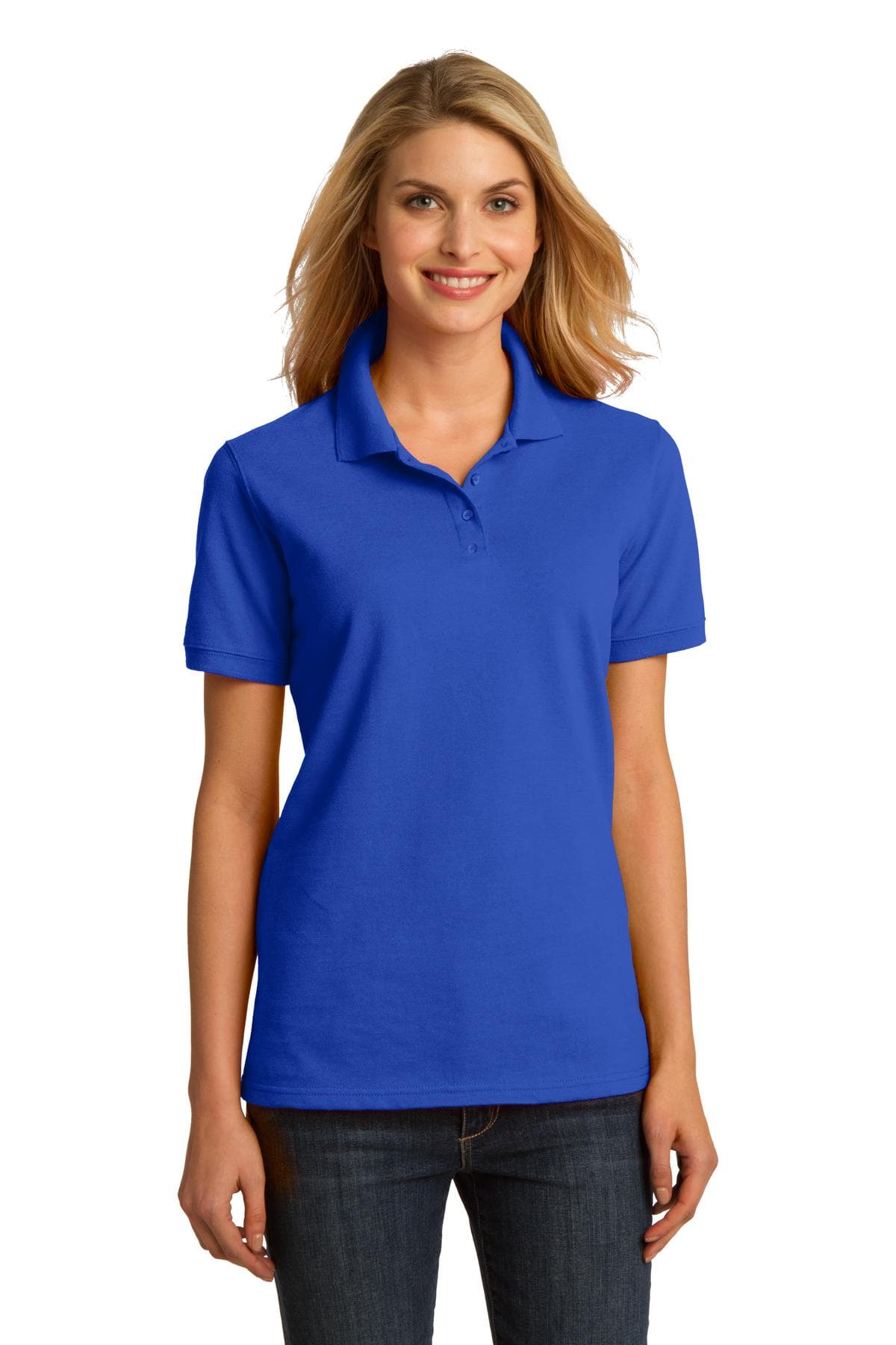 DISCONTINUED Port & Company Ladies Ring Spun Pique Polo. LKP150