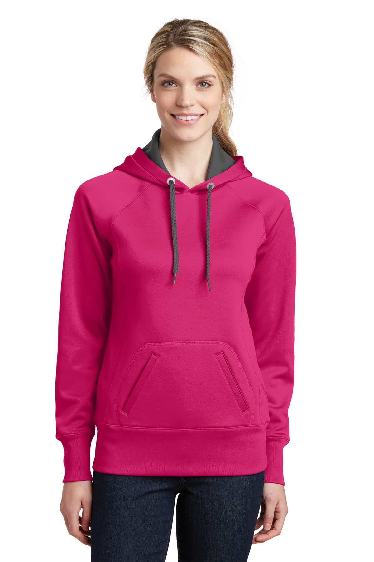 DISCONTINUED Sport-Tek Ladies Tech Fleece Hooded Sweatshirt.  LST250
