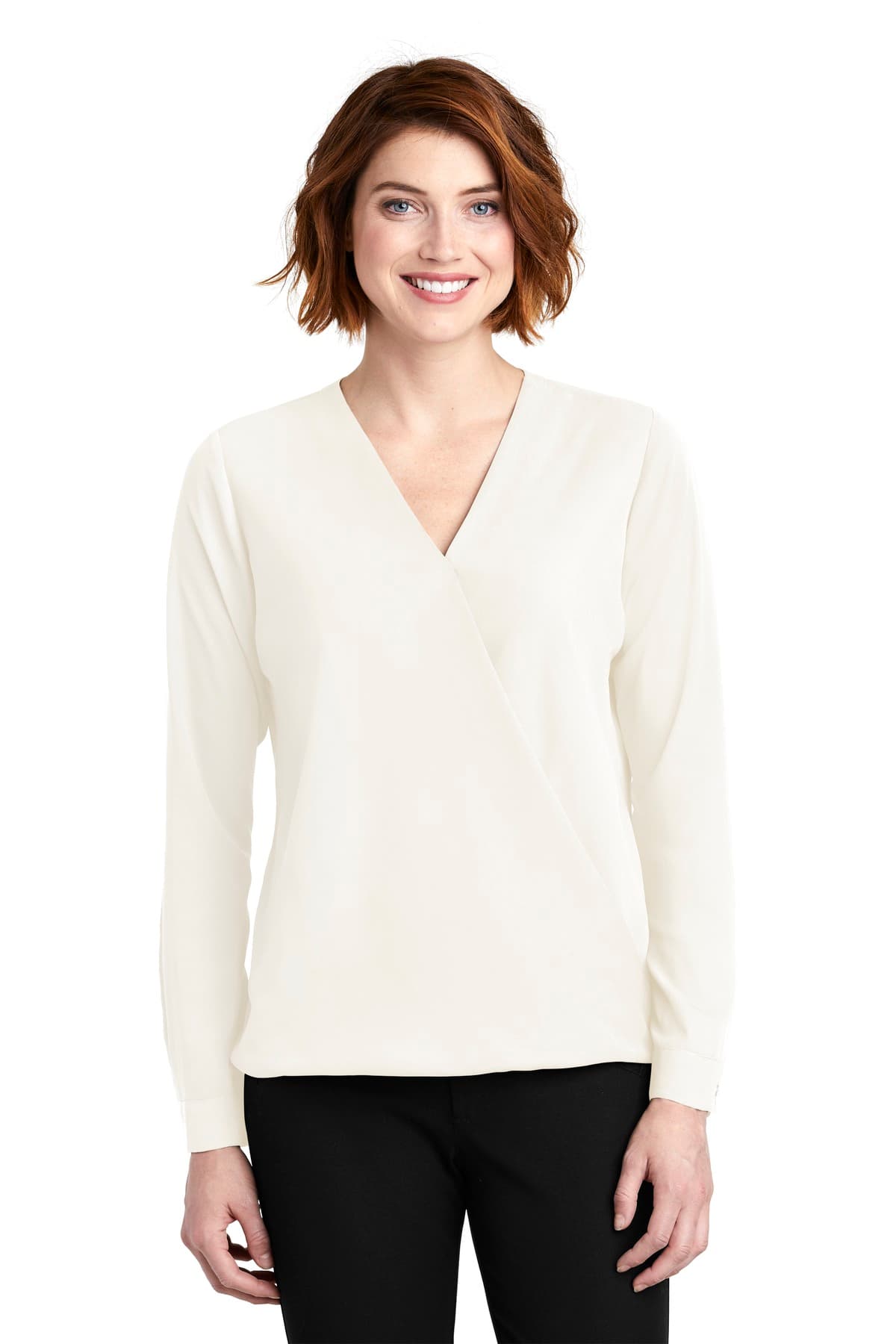 DISCONTINUED Port Authority  Ladies Wrap Blouse. LW702