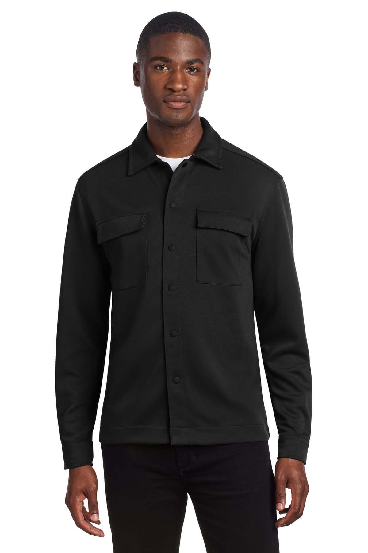 DISCONTINUED Mercer+Mettle Double-Knit Snap Front Jacket MM3004