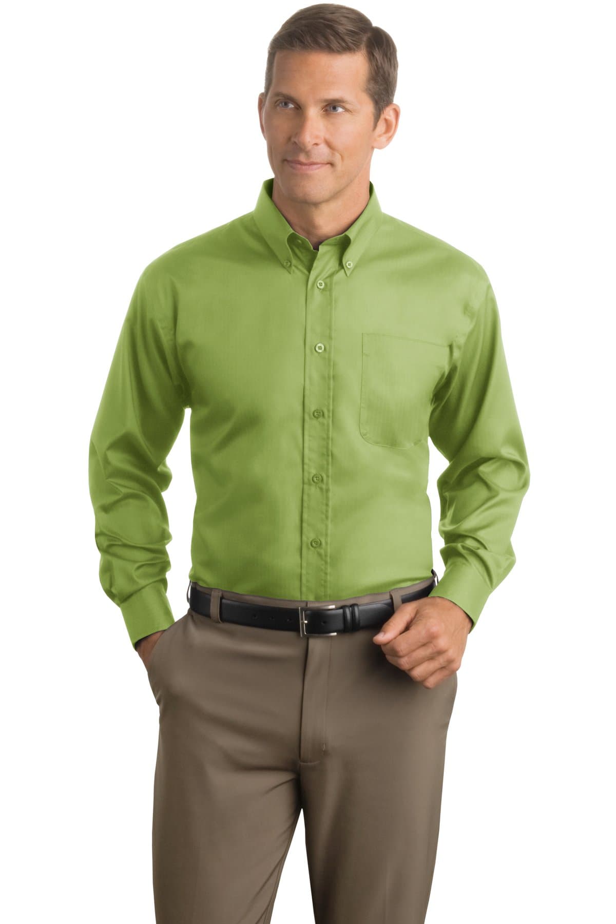 DISCONTINUED Red House - Herringbone Non-Iron Button-Down Shirt. RH38