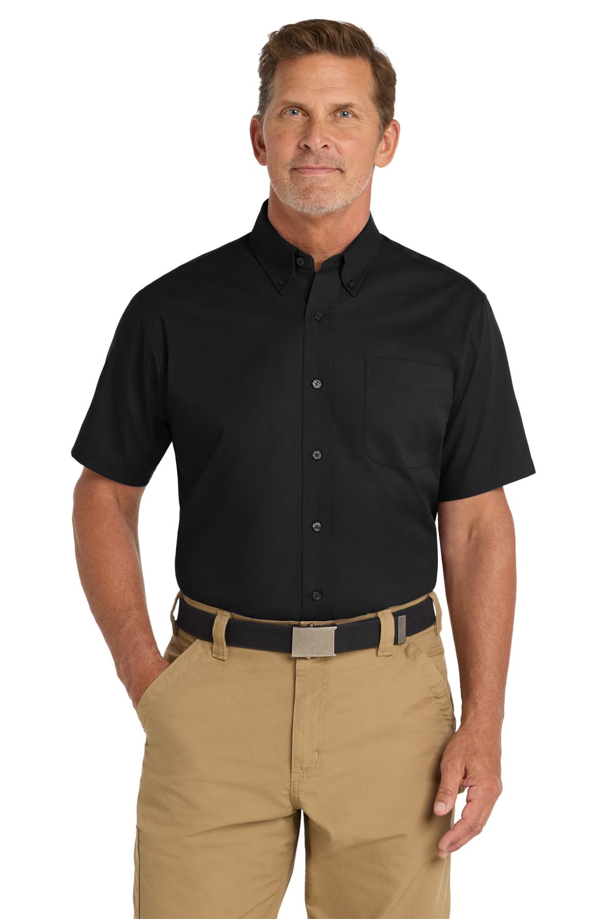 DISCONTINUED CornerStone - Short Sleeve SuperPro Twill Shirt. SP18