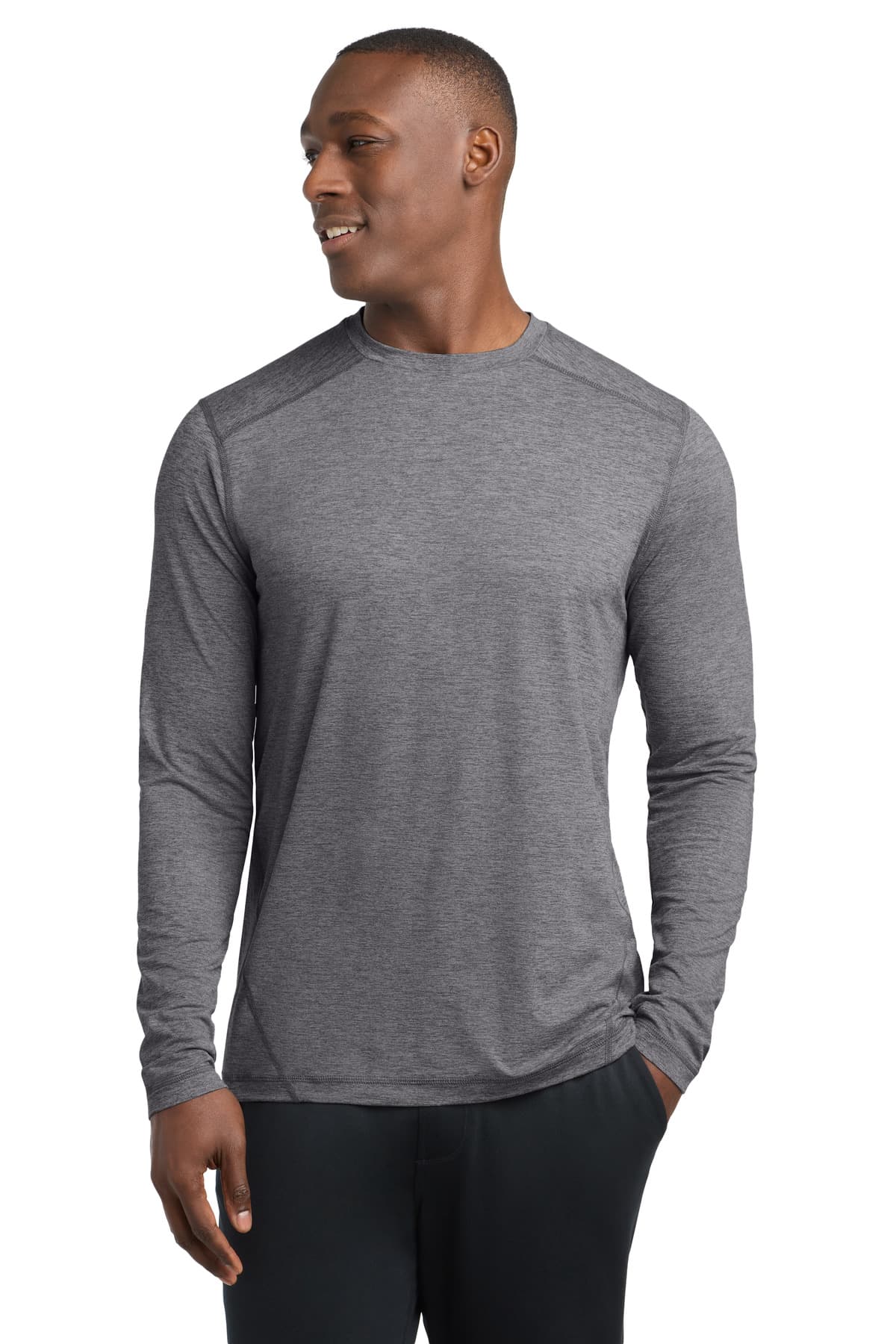DISCONTINUED Sport-Tek  Exchange 1.5 Long Sleeve Crew. ST710