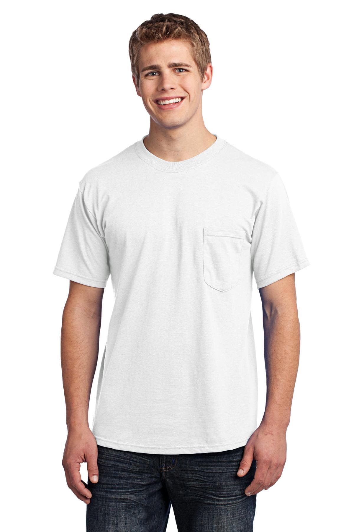 DISCONTINUED Port & Company - All-American Pocket Tee. USA100P